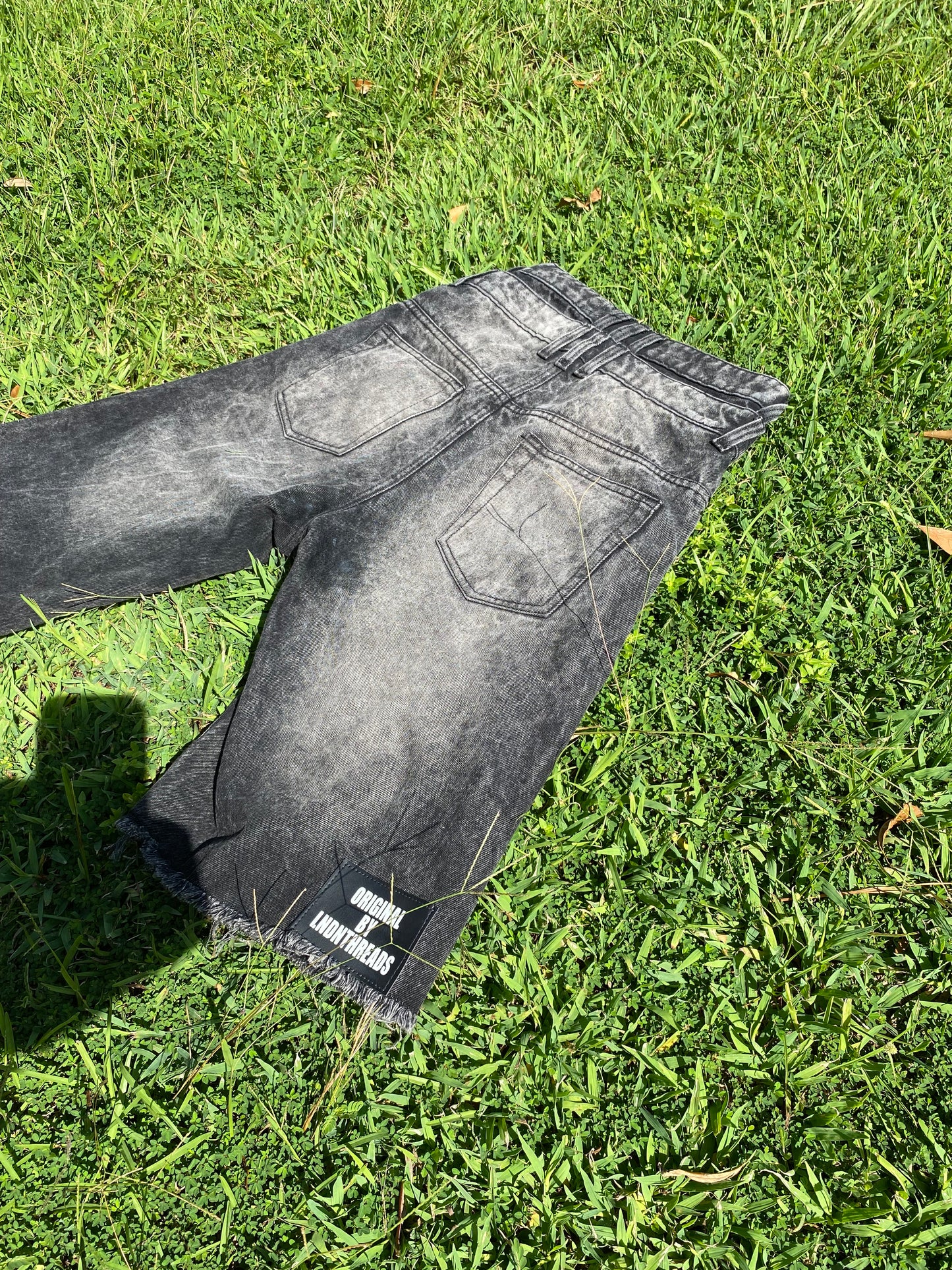 “LNDN” RHINESTONE JORTS